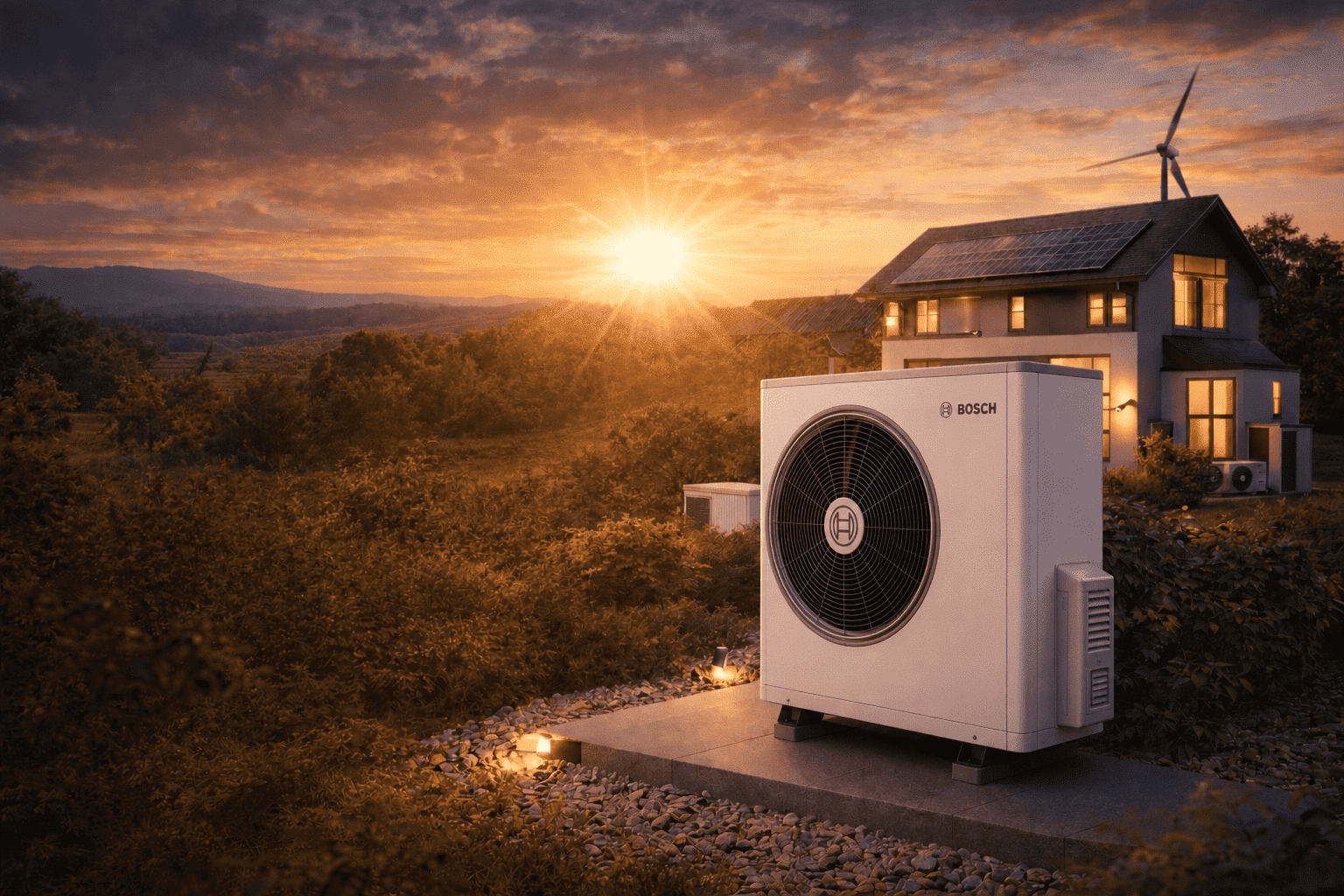 Wärmepumpe Bosch mit Photovoltaik